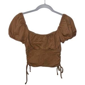 Hollister Brown Ruched Top C41